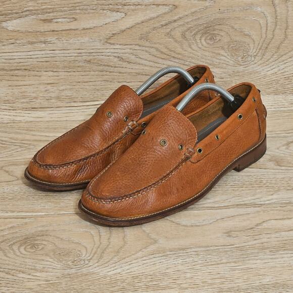 Cole Haan X Todd Snyder Brown Leather Loafers Men’s Size 10 M Pebbled Loafer - Picture 1 of 10